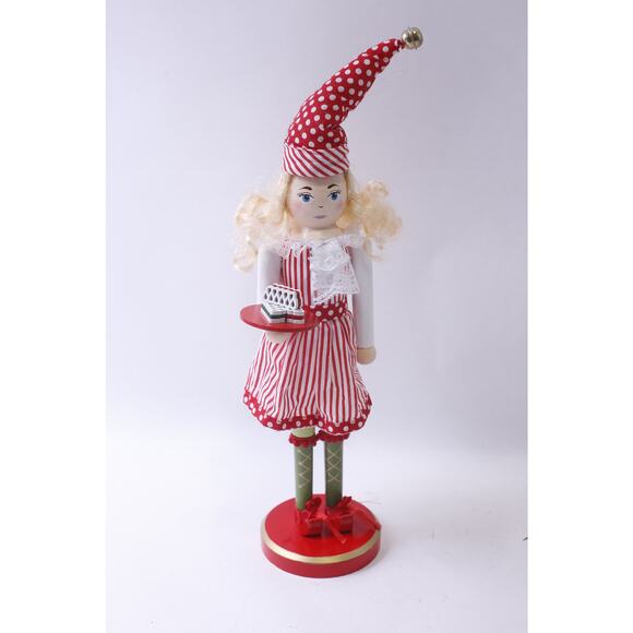 Ribbon Candy, Elf Nutcracker, 16 inches Figurine, Holiday, Festive, Winter, - Picture 1 of 3